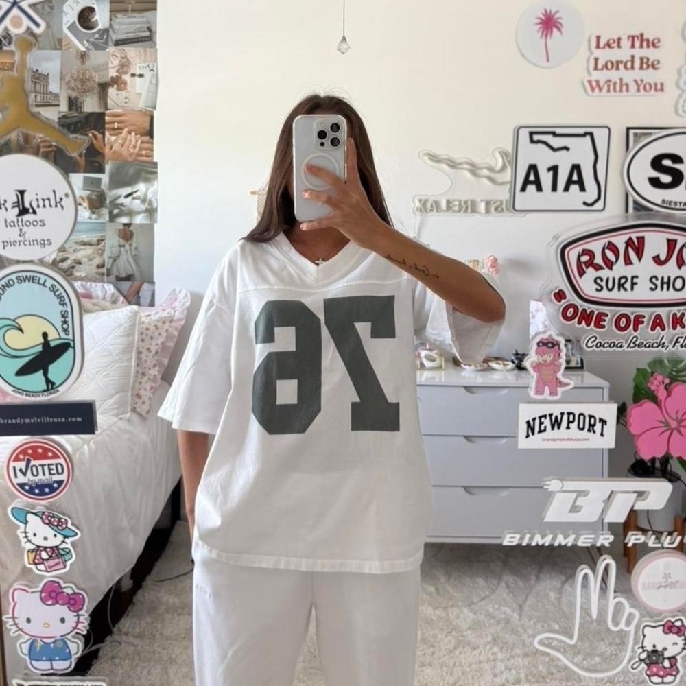 Edikted white graphic t-shirt‎ jersey